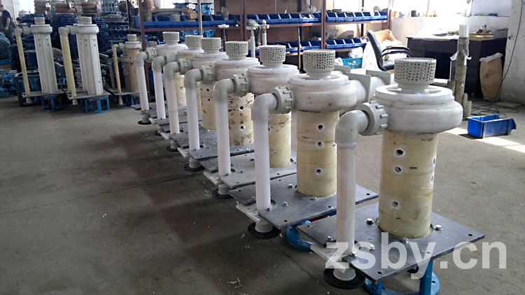 宙斯泵業(yè)安裝車間液下泵組